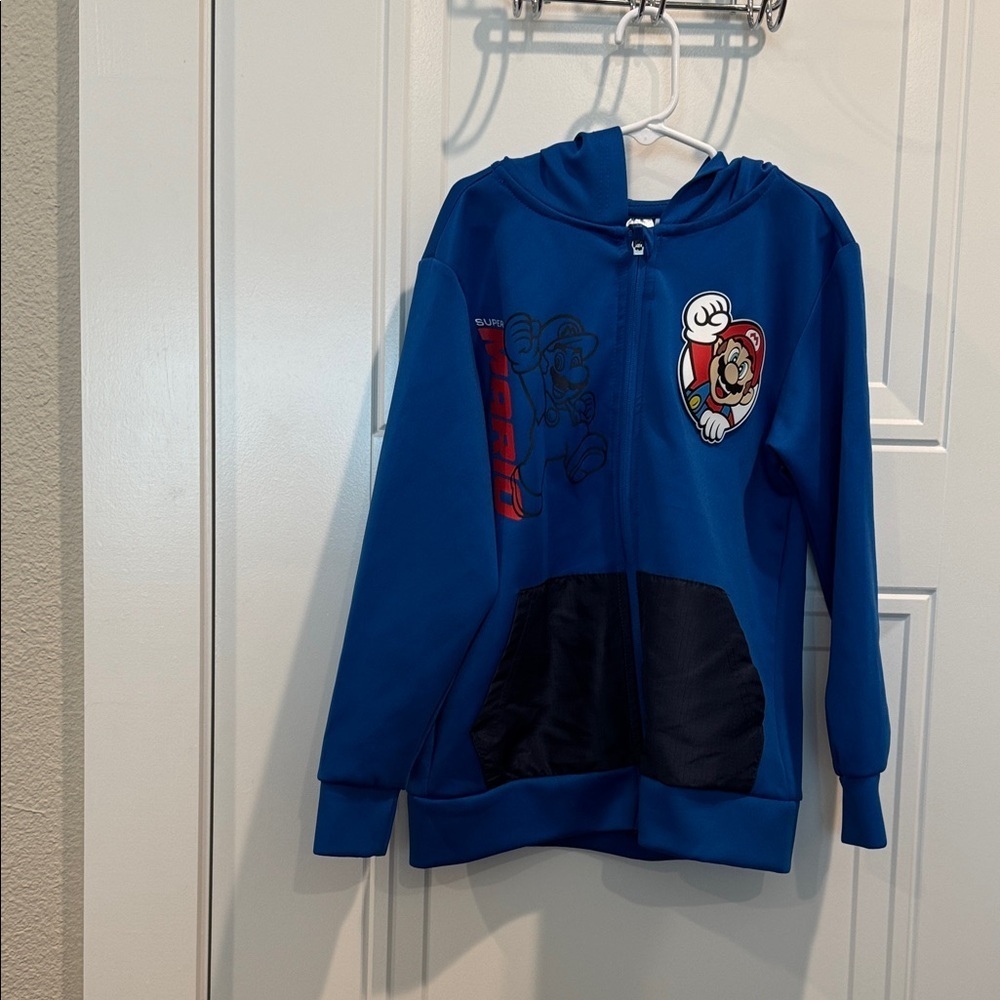Kids Blue Mario Hoodie